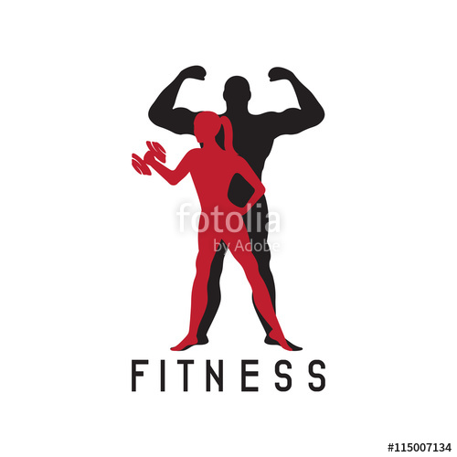 500x500 Man And Woman Of Fitness Silhouette Character Vector Design Temp