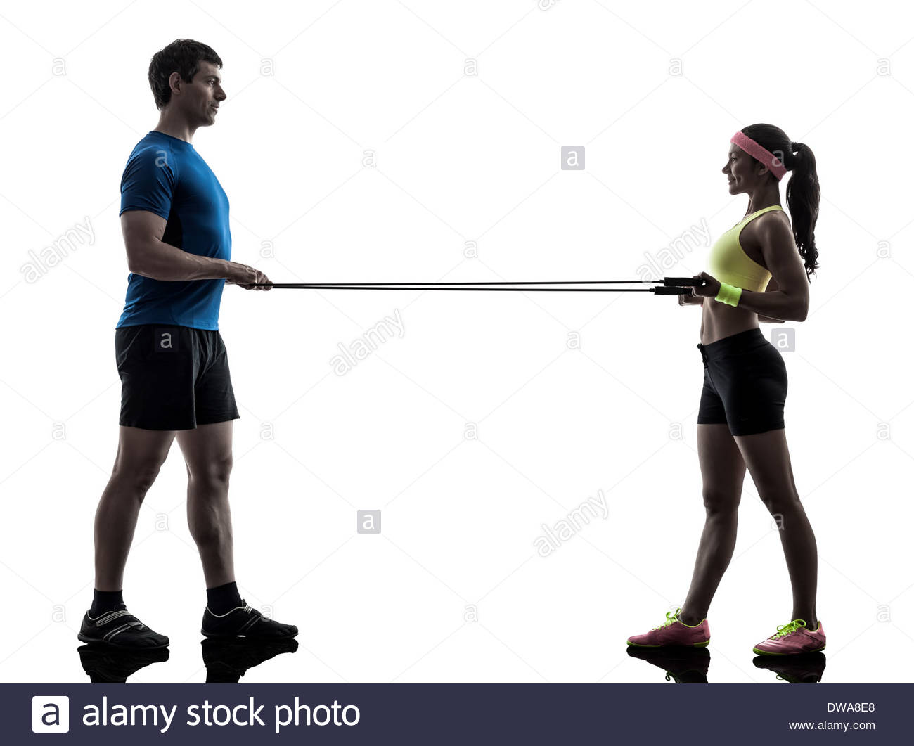 1300x1061 One Woman Exercising Resistance Rubber Band Fitness Workout