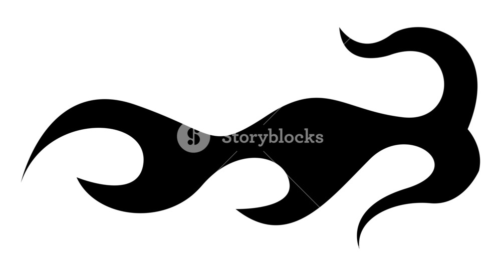 1000x551 Flame Silhouette Royalty Free Stock Image