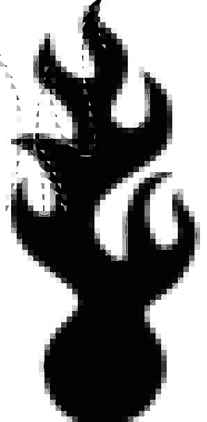 298x608 Fire, Passion, Fireball, Meteor, Flame, Tattoo, Silhouette