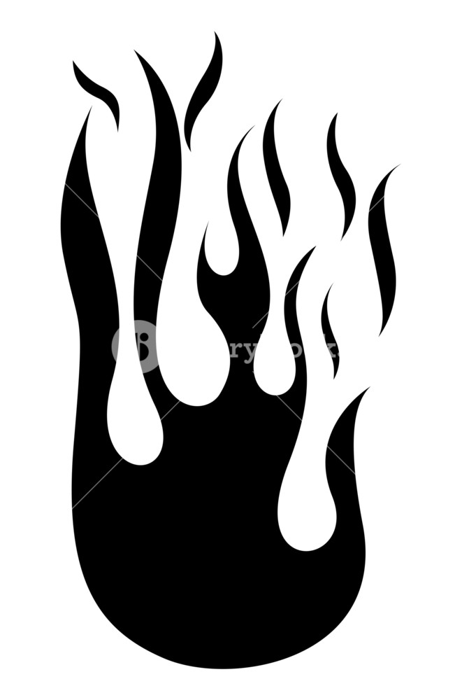 661x1000 Fire Silhouette Royalty Free Stock Image