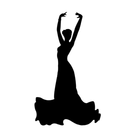 270x270 Flamenco Dancer Silhouette Stencil Free Stencil Gallery