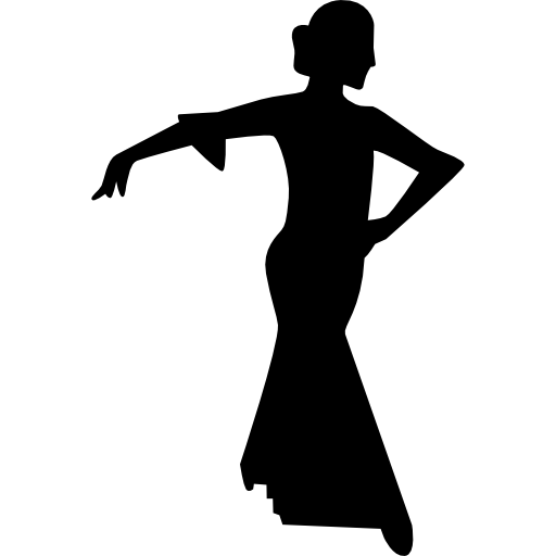 512x512 Flamenco Female Dancer Silhouette