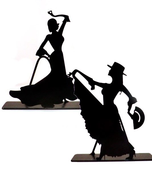 534x600 Iron Silhouette Of A Sevillan Girl And A Flamenco Dancer,in Zings