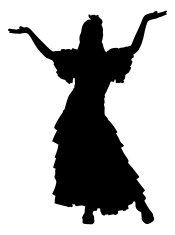 175x235 Flamenco Dancer Silhouette Premium Clipart