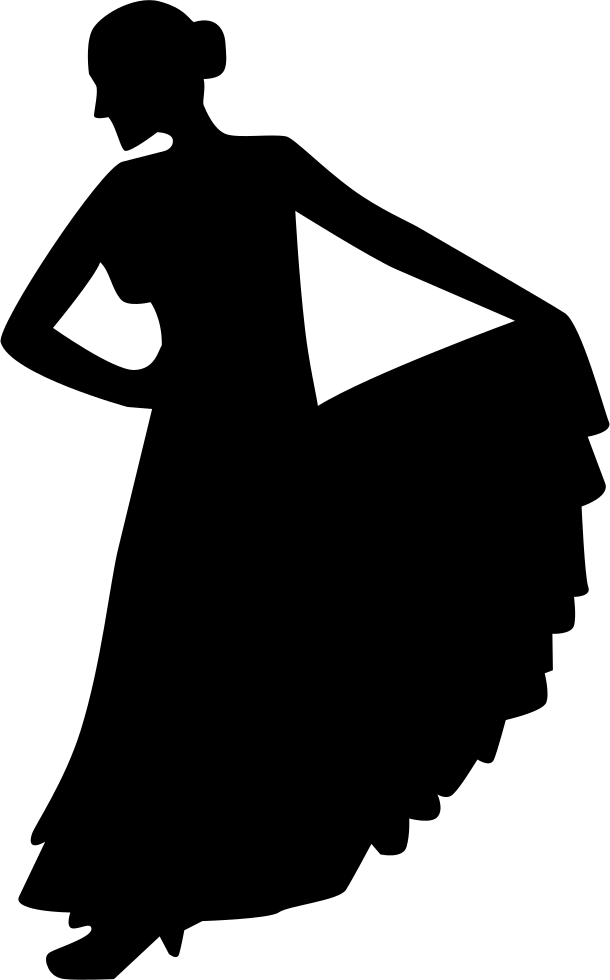610x980 Flamenco Female Dancer Silhouette Svg Png Icon Free Download