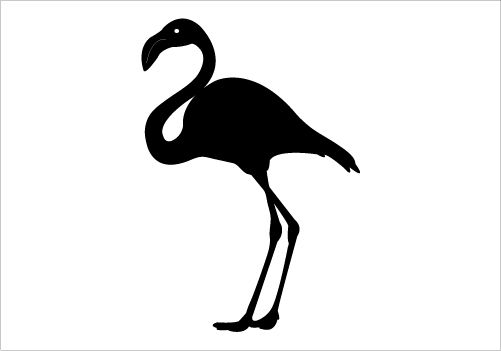 501x351 Flamingo Silhouette Graphics Silhouette Clip Art