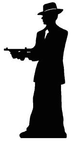 154x290 Flapper Girl Silhouette Standup