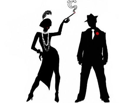 475x349 Flapper Silhouette Clip Art