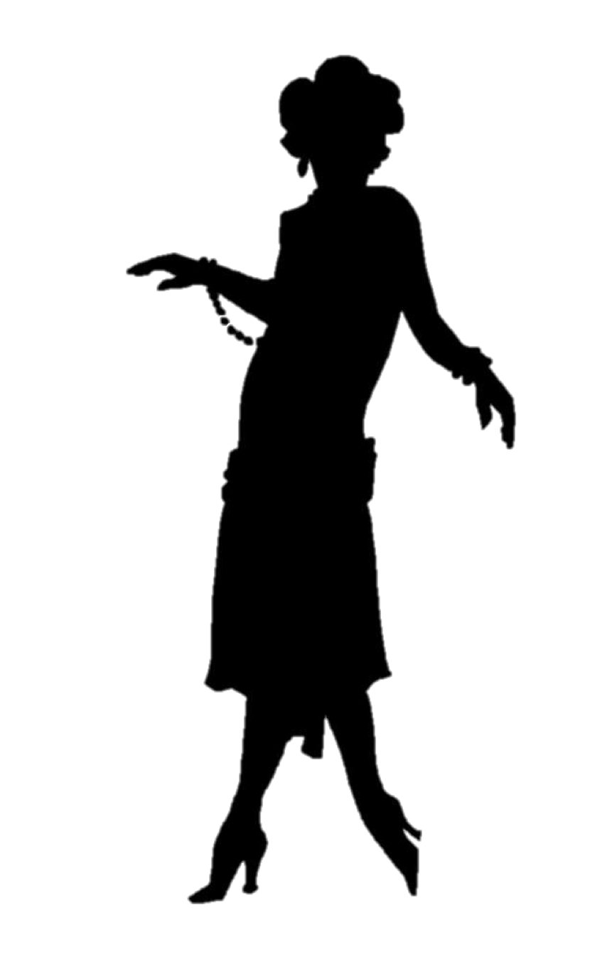 854x1350 1920s Flapper Silhouette Roaring Twenties
