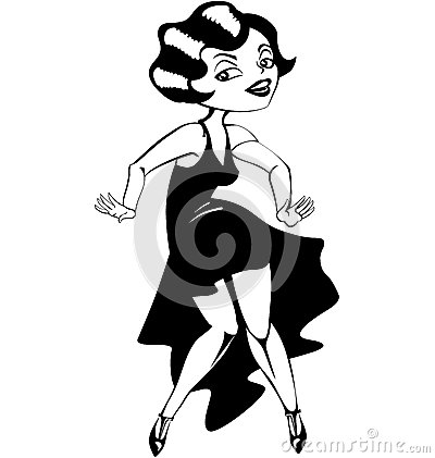 400x421 Flapper Dress Clipart