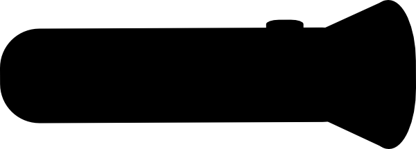 600x216 Flashlight Silhouette Clip Art