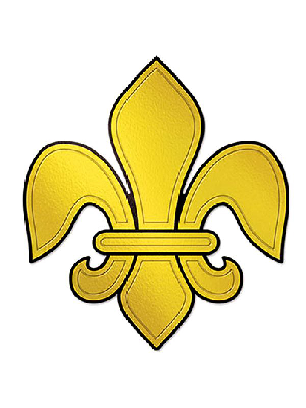 600x800 Embossed Foil Fleur De Lis Silhouette Cutout