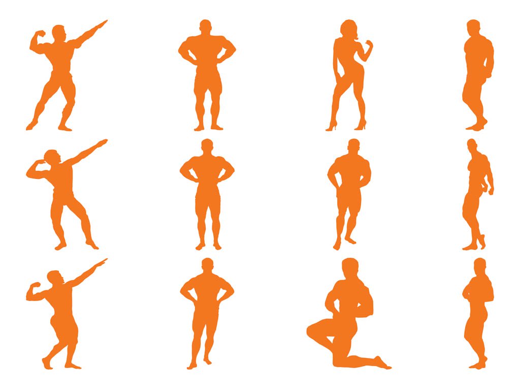 1024x765 Bodybuilder Silhouettes Vector Art Amp Graphics
