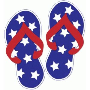 300x300 Silhouette Design Store Patriotic Flip Flops Wstars Silhouette