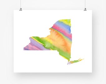 340x270 Florida Watercolor Digital Download Florida State Map