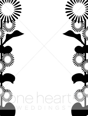 296x388 Pop Art Sunflower Border Wedding Flower Borders