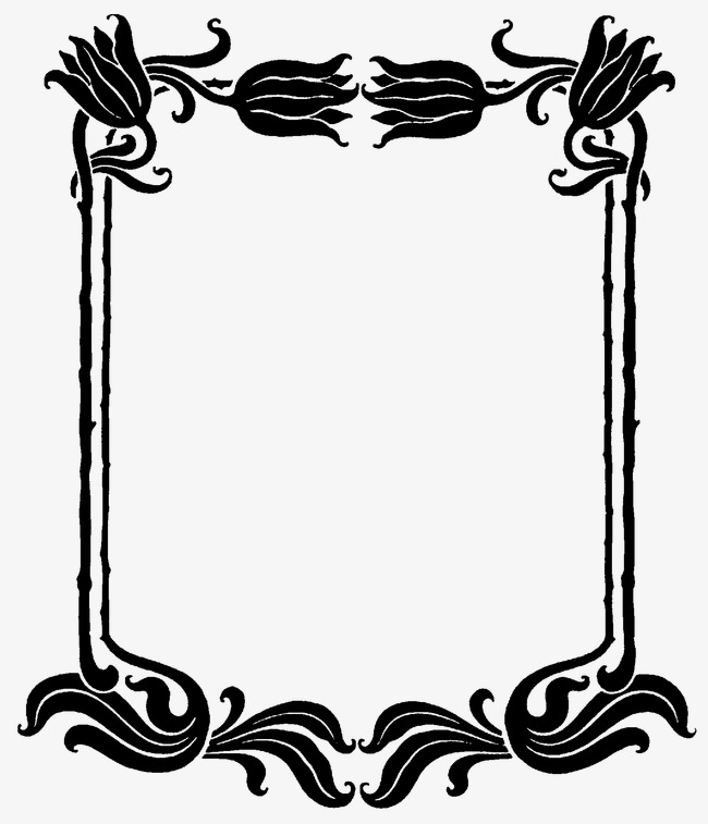 650x757 Science Border, Flowers Line Drawing, Shading, Butterfly