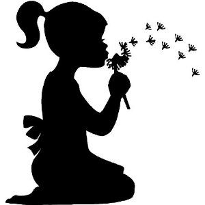 300x300 Little Girl Blowing Dandelions Wall Art Wall Designs Kids
