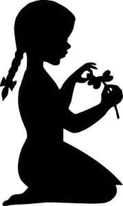 Flower Girl Silhouette at GetDrawings | Free download