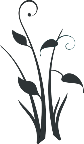 292x500 Arty Flower Silhouette Public Domain Vectors