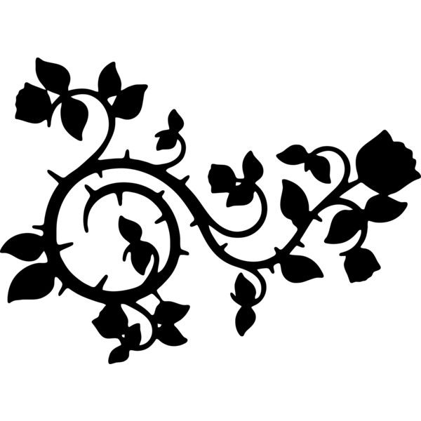 600x600 Roses And Vines Silhouette Liked On Polyvore Featuring