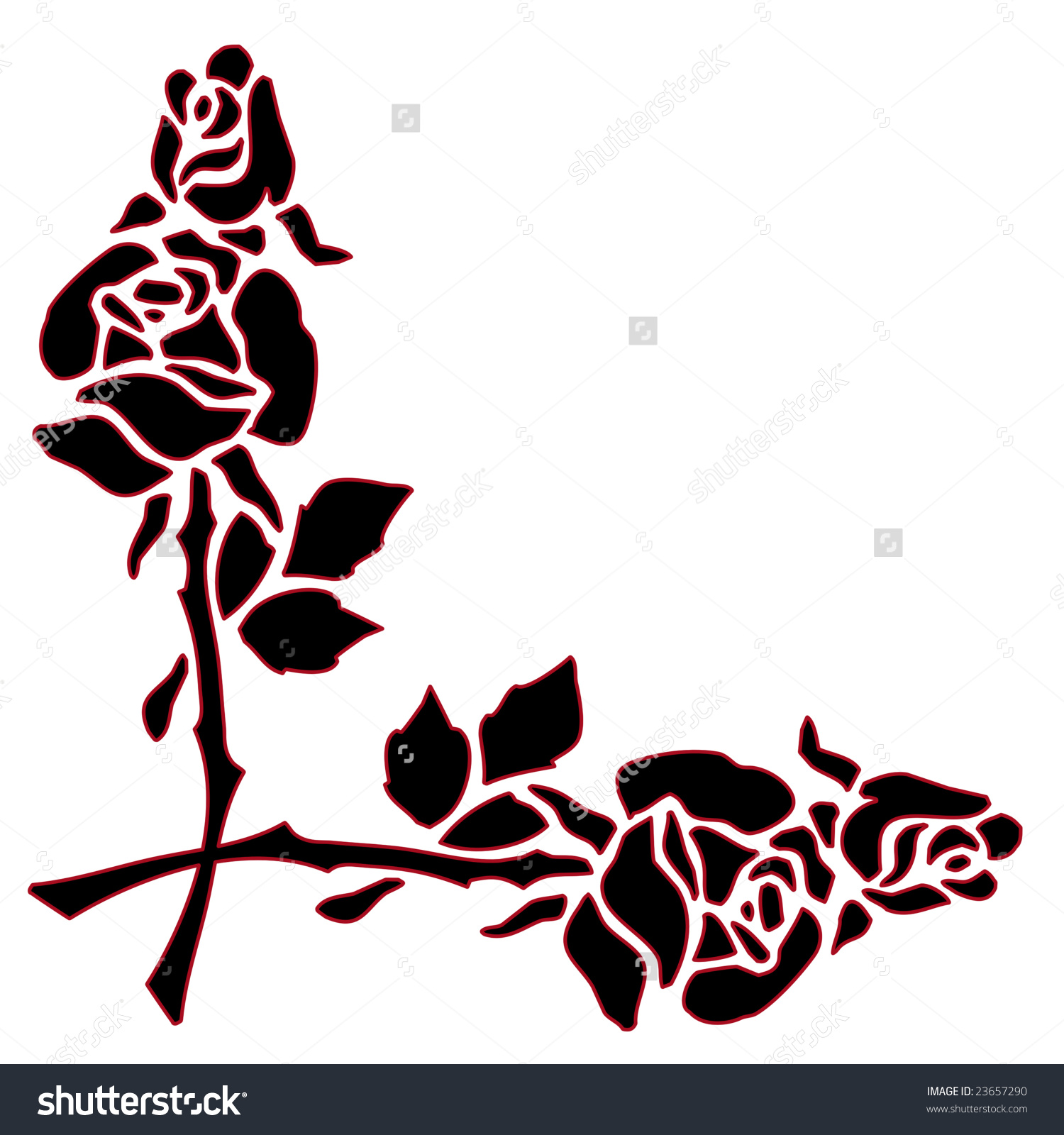 1500x1600 Stock Images Similar To Id 35545462 Rose Stencil Black Silhouette