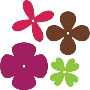 300x300 Flower Clipart Silhouette