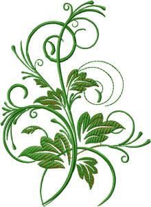 220x300 Floral Green Leaves And Water Droplets Png Clipart