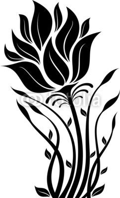 242x400 Flower Silhouette Silhouette Cameo Flower