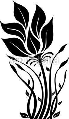 233x400 Flower Silhouette Stencil Flower Silhouette