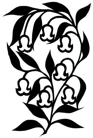 324x482 Flower Silhouette Stencil Pattern Design Ideas