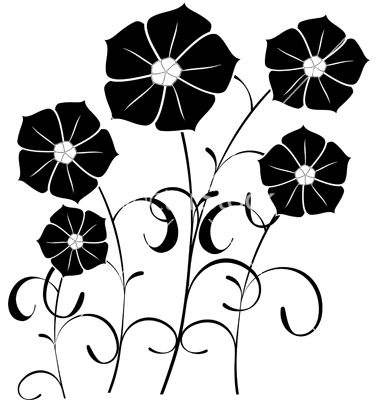 380x400 Silhouette Vector Floral