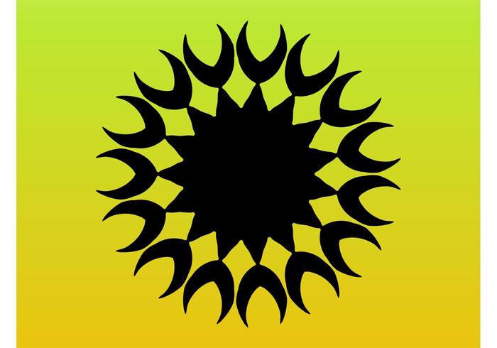 700x490 Abstract Flower Silhouette