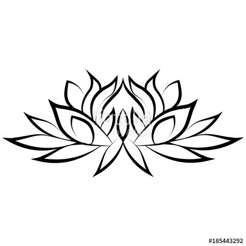 500x500 Lotus Flower Silhouette Stock Image And Royalty Free Vector Files