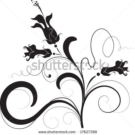 450x448 Stock Vector Floral Silhouette, Element For Design, Vector