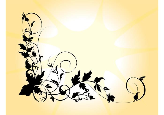 700x490 Flower Silhouette Free Vector Art