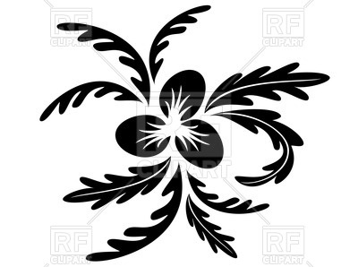 400x298 Silhouette Of Flowers Royalty Free Vector Clip Art Image