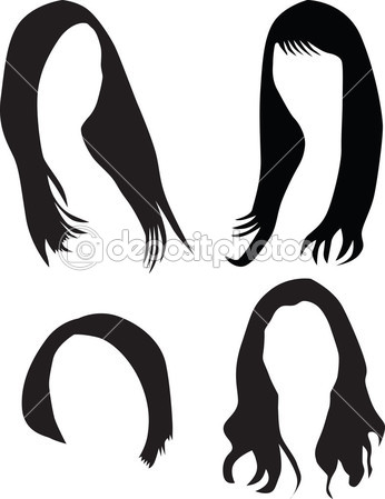 346x449 Women Hair Silhouette Vector Clipart Panda