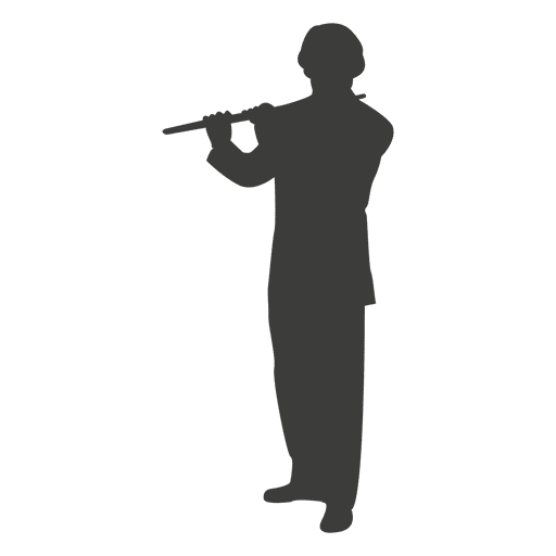 Flute Player Silhouette at GetDrawings | Free download