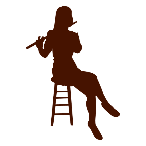 512x512 Musician Music Flute Silhouette