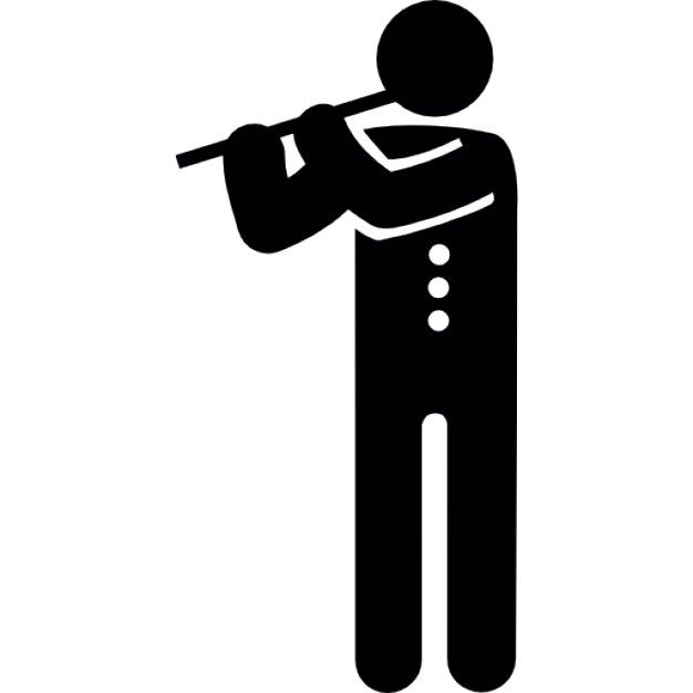 626x626 Flute Player Silhouette