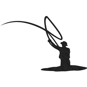 300x300 Fly Fishing Casting Silhouette