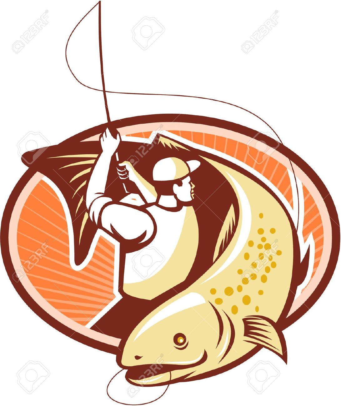 1091x1300 Boat House Clipart Trout Fishing