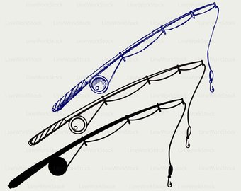 340x270 Fishing Rod Svg File Etsy