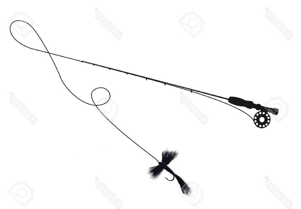 1024x714 Best 15 Silhouette Illustration Of Fishing Rod And Fly Lure Photos