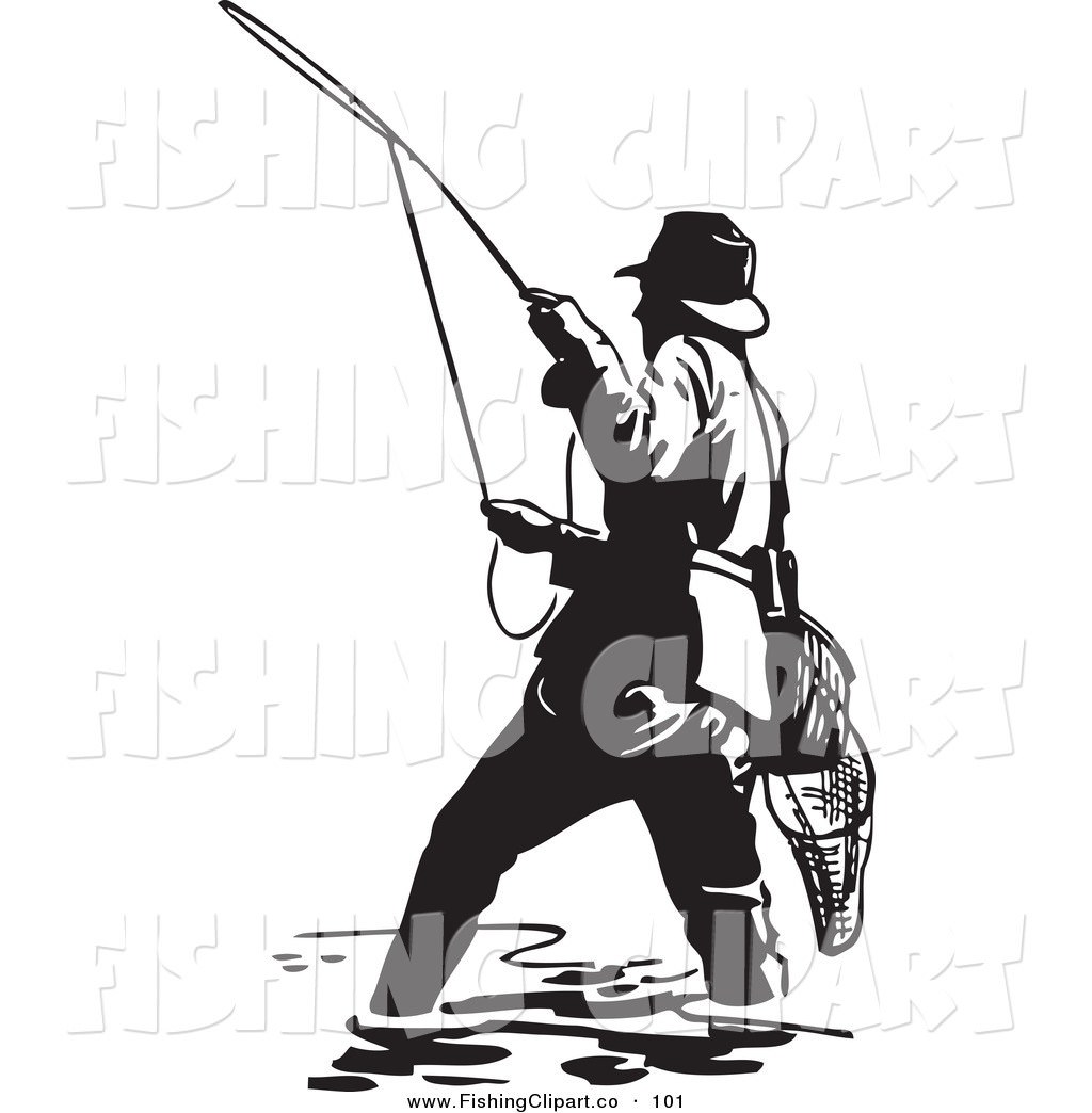 1024x1044 Fly Fishing Silhouette Clipart
