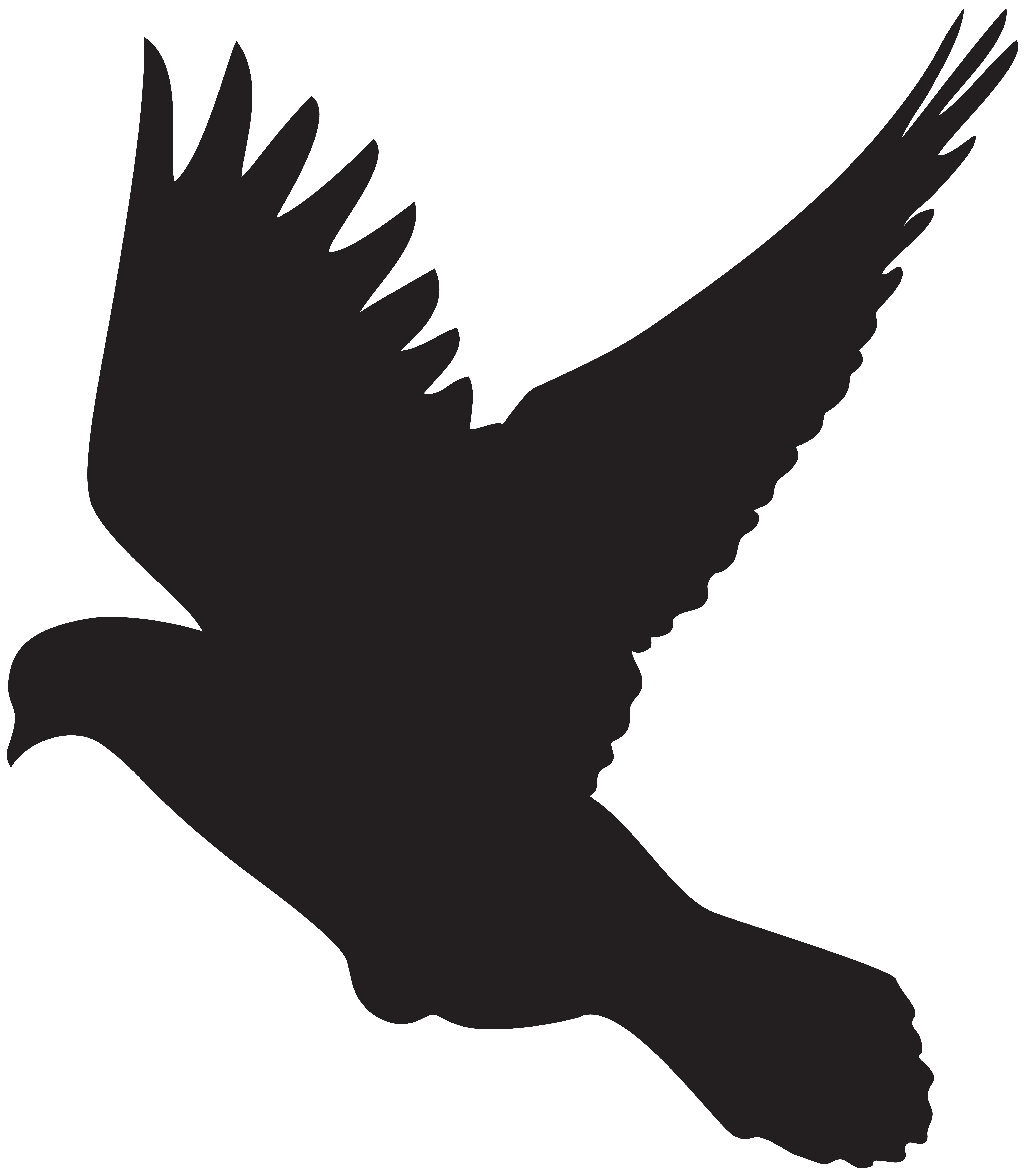 6971x8000 White Dove Clipart Silhouette Flying