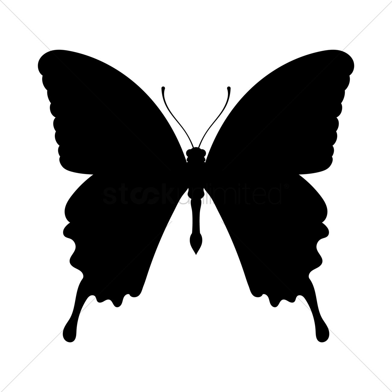 1300x1300 Butter Fly Silhouette Vector Image