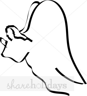 352x388 Black And White Flying Angel Clipart Christmas Angel Clipart